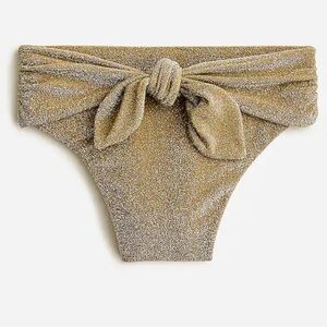 J. Crew gold sparkle high-waisted bikini bottom.